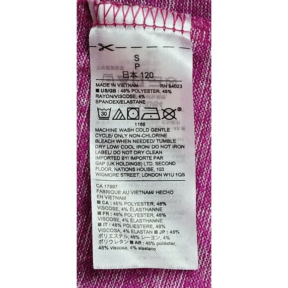 GAP Kids Fuchsia Knit Shirt Long Sleeved with Ruffles Firls size Small  JH1484 - Picture 3 of 4